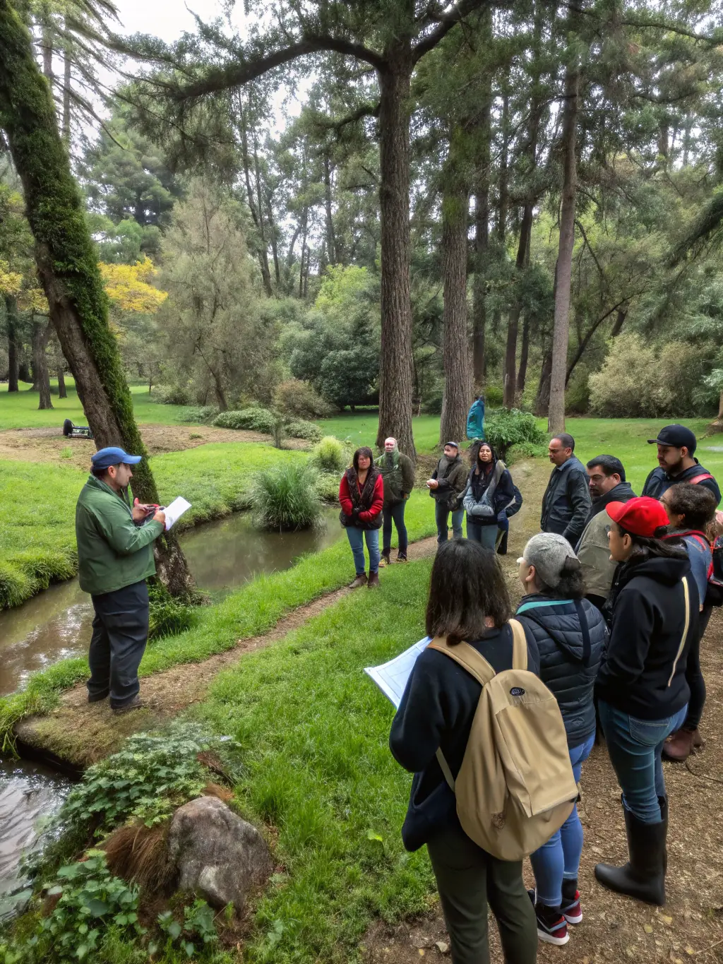 A workshop setting where participants are learning about sustainable practices and conservation techniques, emphasizing RANDO'BIHEN's educational programs.